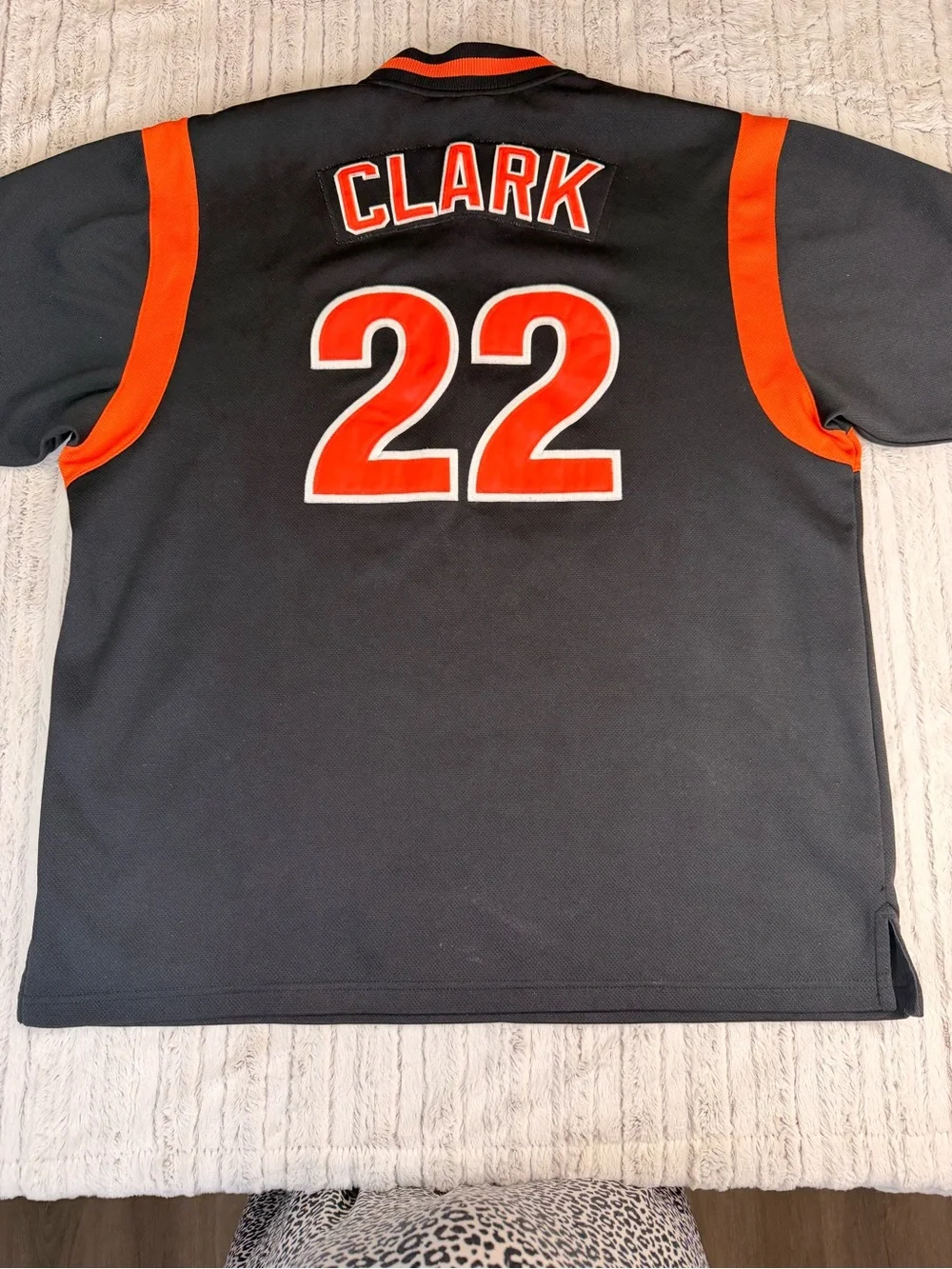 Nike Cooperstown Giants Will Clark #22 Quarter Zip Jersey XL